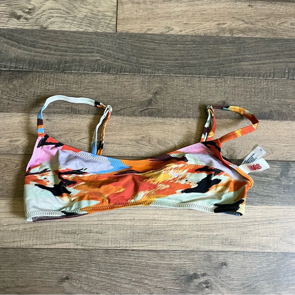 Solid & Striped multicolor bikini top S